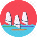 Saling Boats Sea Icon