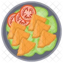 Samosa Indisch Huhn Symbol