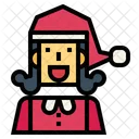 Santa Claus Woman Christmas Icon