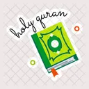 Sagrado Coran Escritura Islamica Libro Sagrado Icono