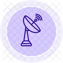 Satellite Communication Line Icon Icon