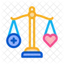 Scale Heart Weight Icon