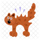 Scared cat cartoon clipart  아이콘