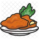 Schnitzel Pork Meat Icon