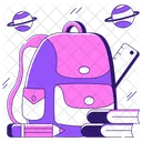 School Bag Backpack Rucksack Icon