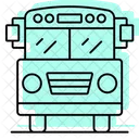 School Bus Color Shadow Thinline Icon Icon