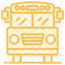 School Bus Duotone Line Icon Icon