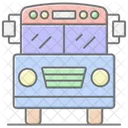 School Bus Lineal Color Icon Icon