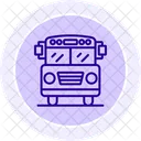 School Bus Line Icon Icon