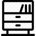 Schrank Schubladen Bucher Symbol