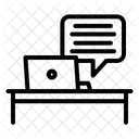 Schreibtisch Computer Diagramm Symbol