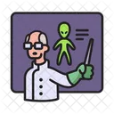 Science Fiction Alien Information Scientist Teaching Icon