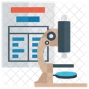 Scientific Research Practical Microscopic Study Icon