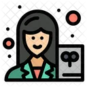 Female Scientist Teacher Icon