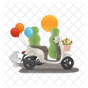 Scooter Transport Balloon Icon