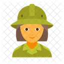 Female Girl Safari Icon