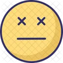 Sealed Eye Eyeless Emoticons Icon