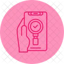 Search Hand Holding Phone Find Icon