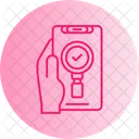 Search Hand Holding Phone Find Icon