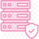 Secure Server Duotone Line Icon Icon