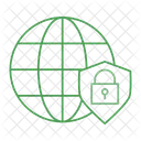 World Shield Lock Icon