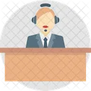 Customer Representative Cop Helpline Security Center Icon