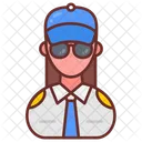 Security guard female  Icon