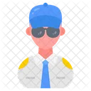 Security guard male  Icon