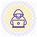 Security Hacker Color Circle Icon Icon