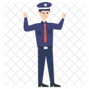 Security Man Watchkeeper Security Guard Icon