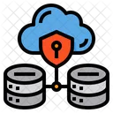 Seguridad De Datos Escudo Nube Icono