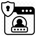 Seguridad De Datos Inicio De Sesion Web Contrasena De Usuario Icono