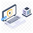 Alojamiento De Servidor Contrasena De Computadora Portatil Seguridad De Datos De Computadora Portatil Icono