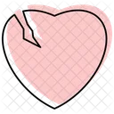 Self Broken Heart Color Shadow Thinline Icon Icon