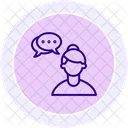 Self Dialogue Line Icon Icon