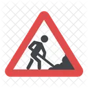 Obras Viales Signo Trafico Icono