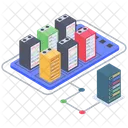 Server Hosting Data Server Center Big Data Server Icon