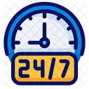 Service Hour Hour Clock Icon