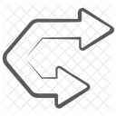 Seta De Duas Pontas Seta Dupla Face Seta De Direcao Ícone