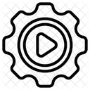 Settings Play Button Multimedia Option Icon