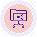 Shared Folder Line Icon Icon