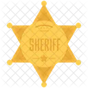 Sheriff Insignia Salvaje Icono