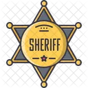 Sheriff Insignia Salvaje Icono