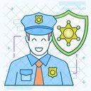 Oficial De Policia Policia Policia Icono