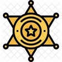 Sheriff Insignia Estrella Icono