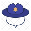 Sheriff Policia Sombrero Icono