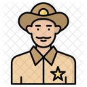 Sheriff Policia Insignia Icono