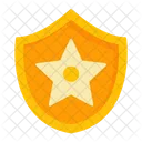 Policia Insignia Estrella Icono