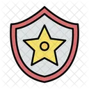 Policia Insignia Estrella Icono