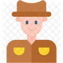 Sheriff Pelo Castano Caucasico Icono